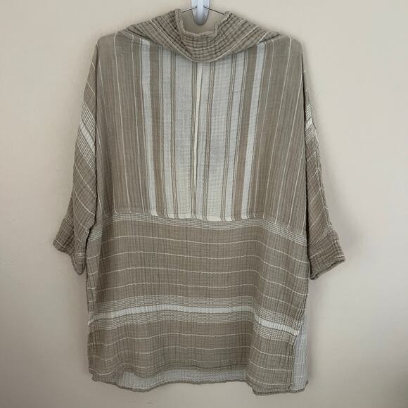 Free People Striped Long Sleeve Pullover Tunic Size M - Picture 2 of 11